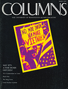 March 1990 cover of Columns Magazine featuring a protest photo