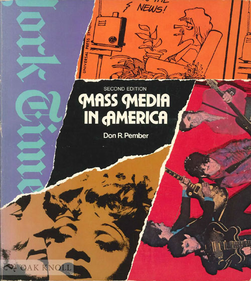 Book cover showing a collage of scenes from media: a comic strip, a publicity photo from a band and a still from an old film.