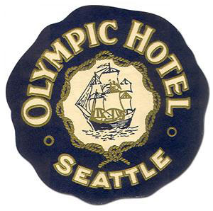 A small logo reading "Olympic Hotel Seattle" featuring a ship in the center