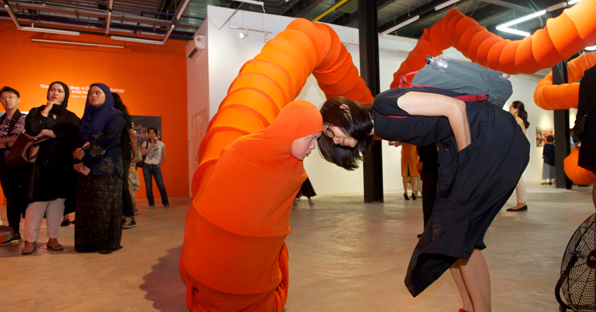 UW artist's solo show fills SAAM with live action, living color