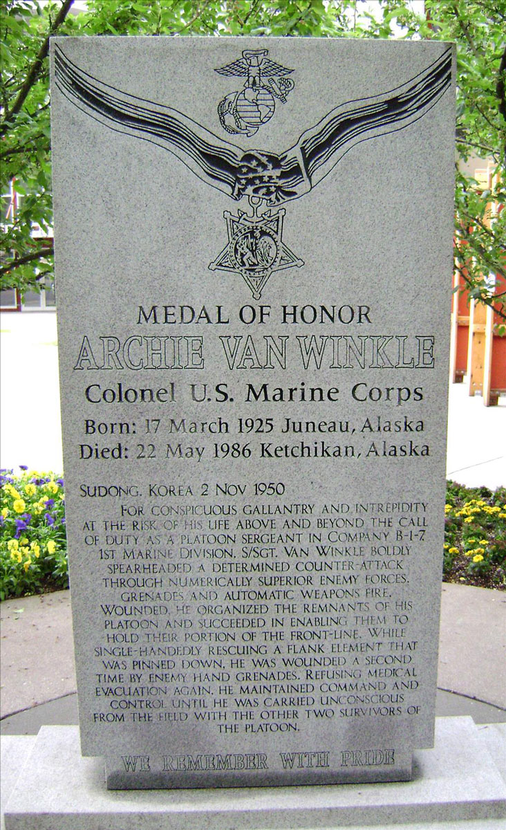 UW war hero Archie Van Winkle received the Medal of Honor for bravery ...